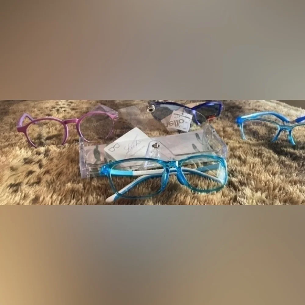 LOT 4 Pairs Eyeglasses Kids’ Eyewear Lead-free Polycarbonate NEW UV Protection